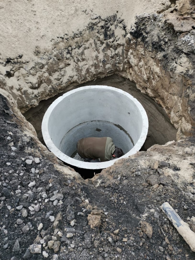 Готовый водопроводный колодец из колец ЖБИ